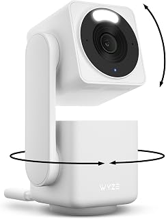 WYZE Cam Pan v4 4K Indoor/Outdoor Security Camera, 360° Pan/Tilt, 8X Zoom | AI Motion Tracking, Color Night Vision, Wi-Fi 6 & Physical Privacy Mode