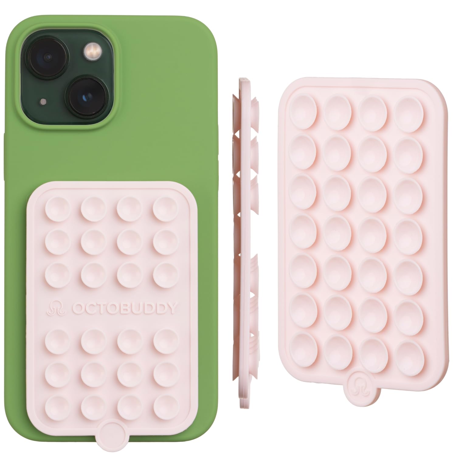 OCTOBUDDY Double - Silicone Double-Sided Suction Phone Case - Chalk Pink | Detac