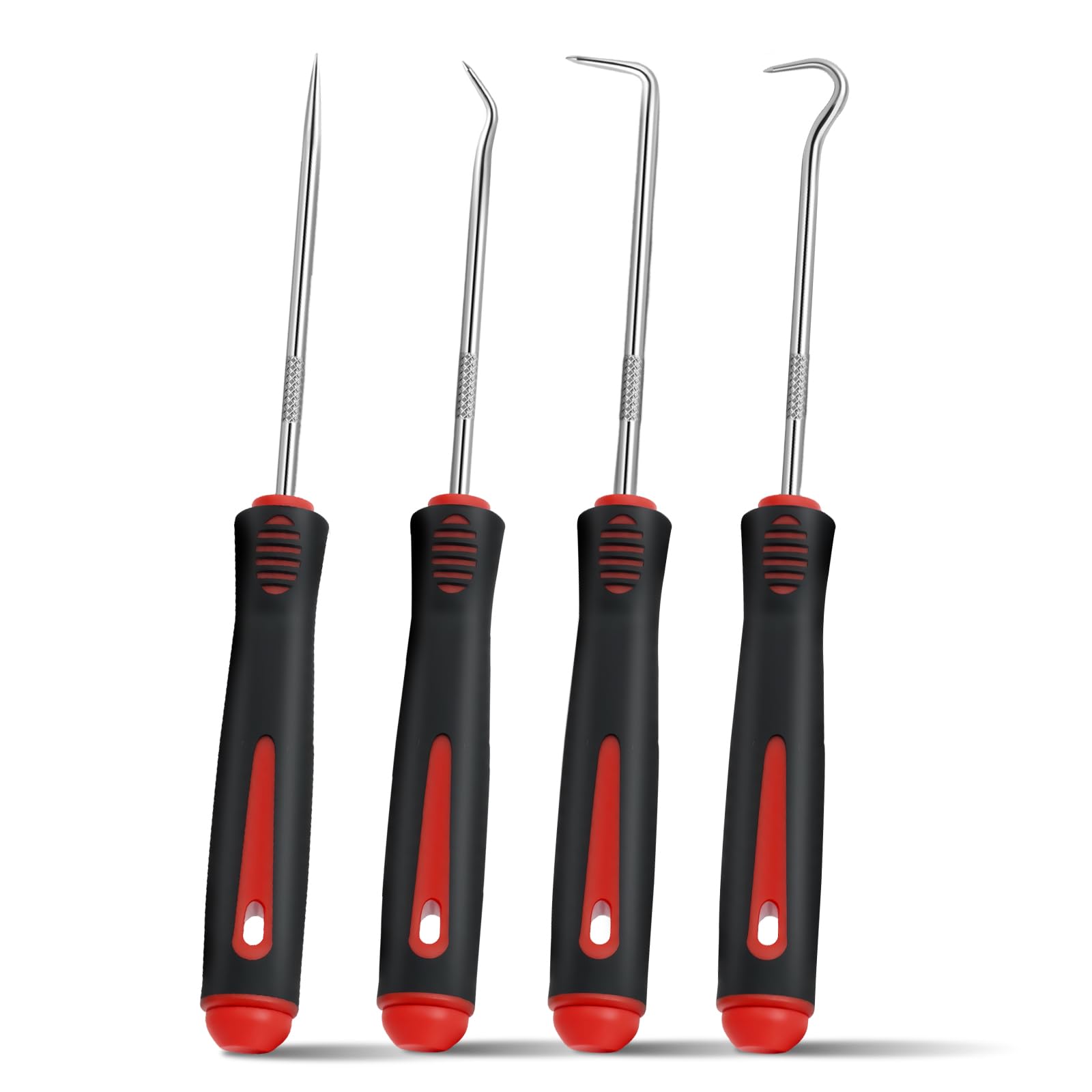 GUIOEIE 4-Piece Pick Set Mechanic, Automotive Hook and Pick Set with Soft Grip &