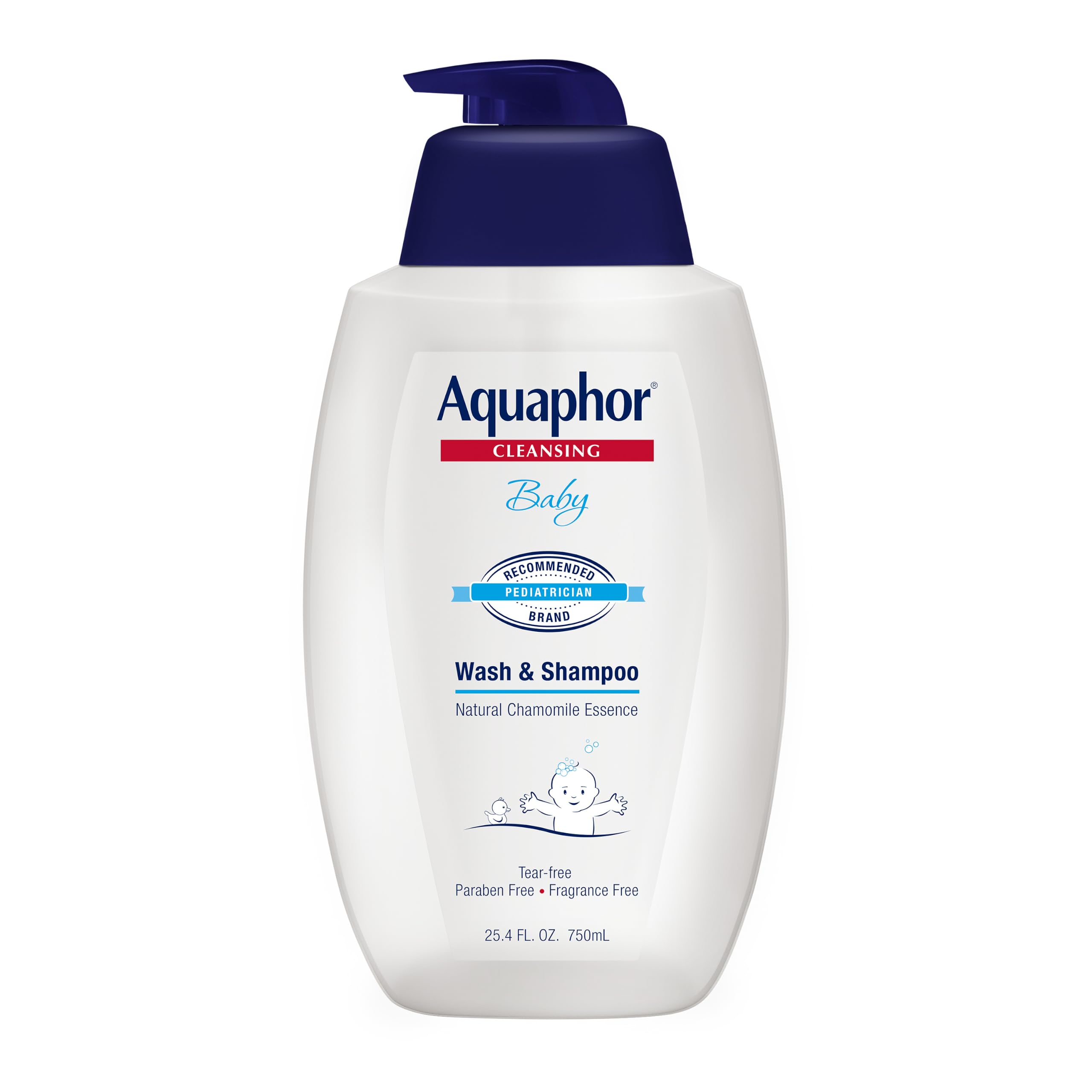 Aquaphor Baby Body Wash and Shampoo, 25.4 FL OZ | Tear Free Shampoo and Body Was