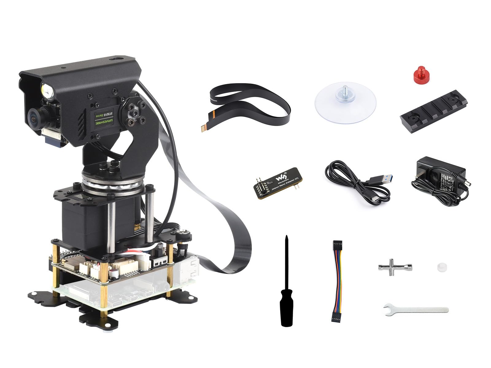 Waveshare 360° Omnidirectional High-Torque 2-Axis Expandable Pan-Tilt Camera Mod