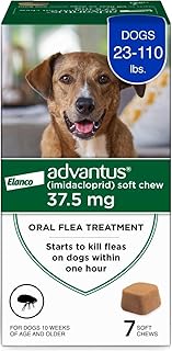 Advantus (Imidacloprid) Soft Chew Flea Treatment for Dogs 23-110 lbs., 7 ct | Flavored Soft Chew, Use at the First Sign of Fleas, Starts Working in 1 Hour, Could Use as Often as Once per Day