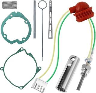 Dandelionsky Diesel Heater Glow Plug Repair Kit, 12V 24V 5KW 8KW Parking Diesel Heater Glow Ignition Plug Kit with Filter, Ceramic Glow Plug With Removal Fitting Tool for Eberspacher D2 D4, D4S
