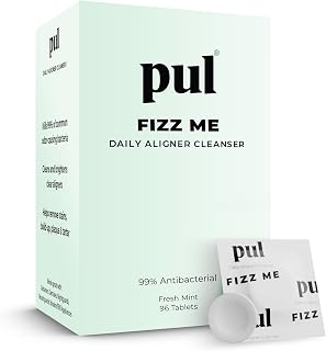PUL Retainer Cleaner Tablets - Aligner Cleaner for Invisalign and Clear Aligners, Daily Retainer Cleaning Tablet and Denture Cleaners Tablets - Removes Odor, Stains and Plaque - 96 Day Supply