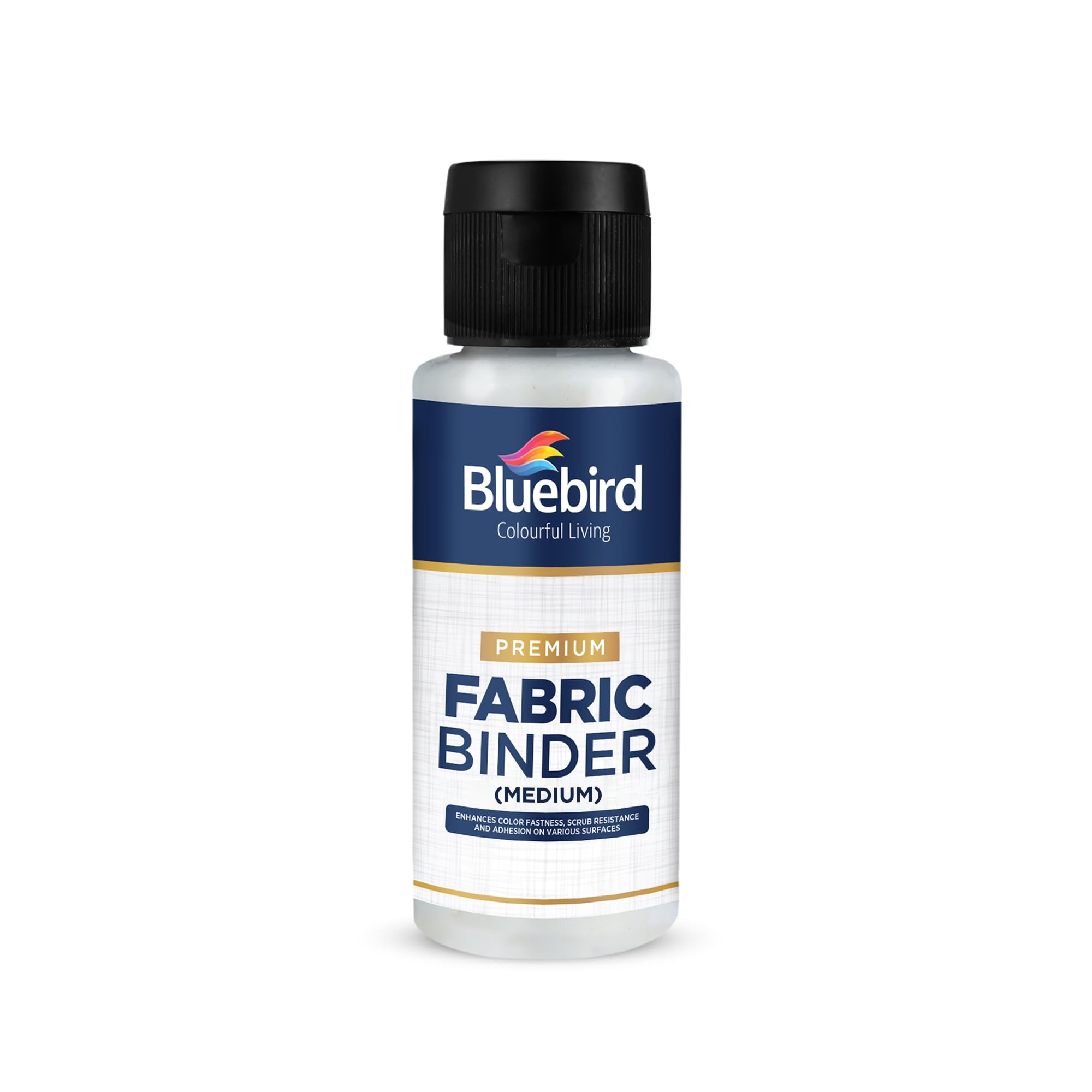 BLUEBIRD Fabric Medium - Textile Medium for Fabric Painting, Prevents Flaking, I
