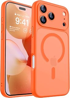 CANSHN Magnetica Cover per iPhone 17 Pro,Arancione