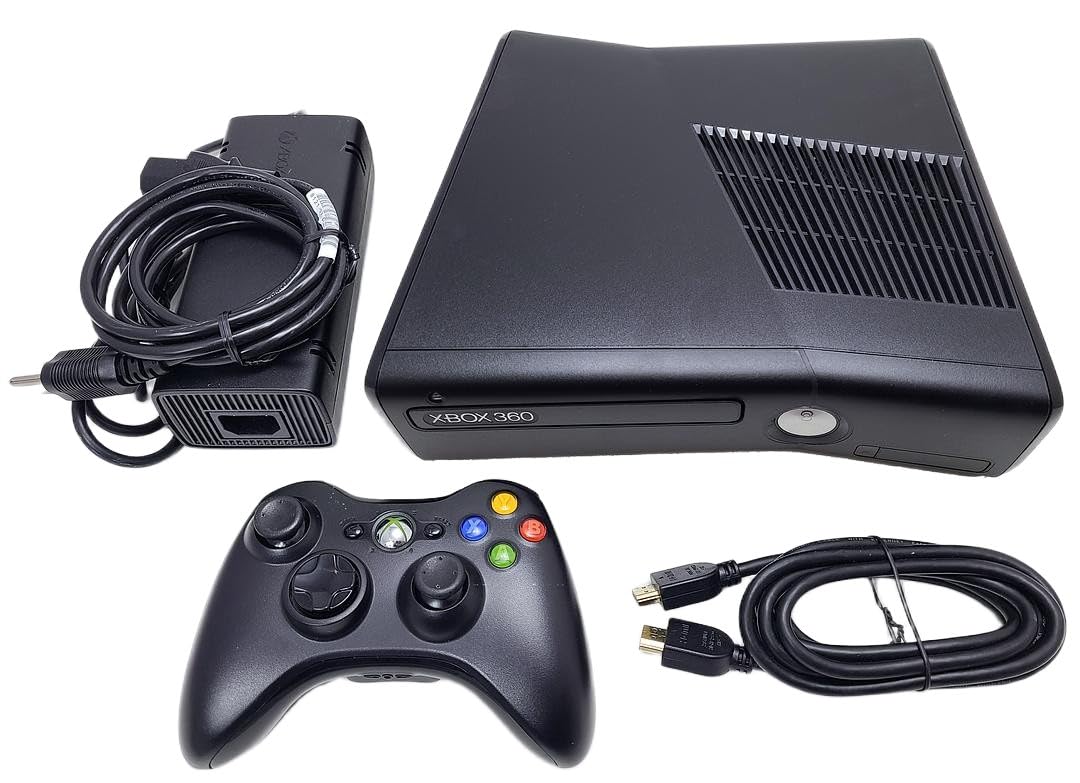 Xbox Microsoft 360 S Slim Console Bundle – Black 4GB System - Includes Controlle