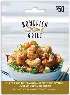 Bonefish Grill Physical Gift Card | $50