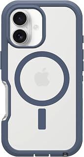 OtterBox Cover Defender XT MagSafe per iPhone 16, Trasparente/Blu