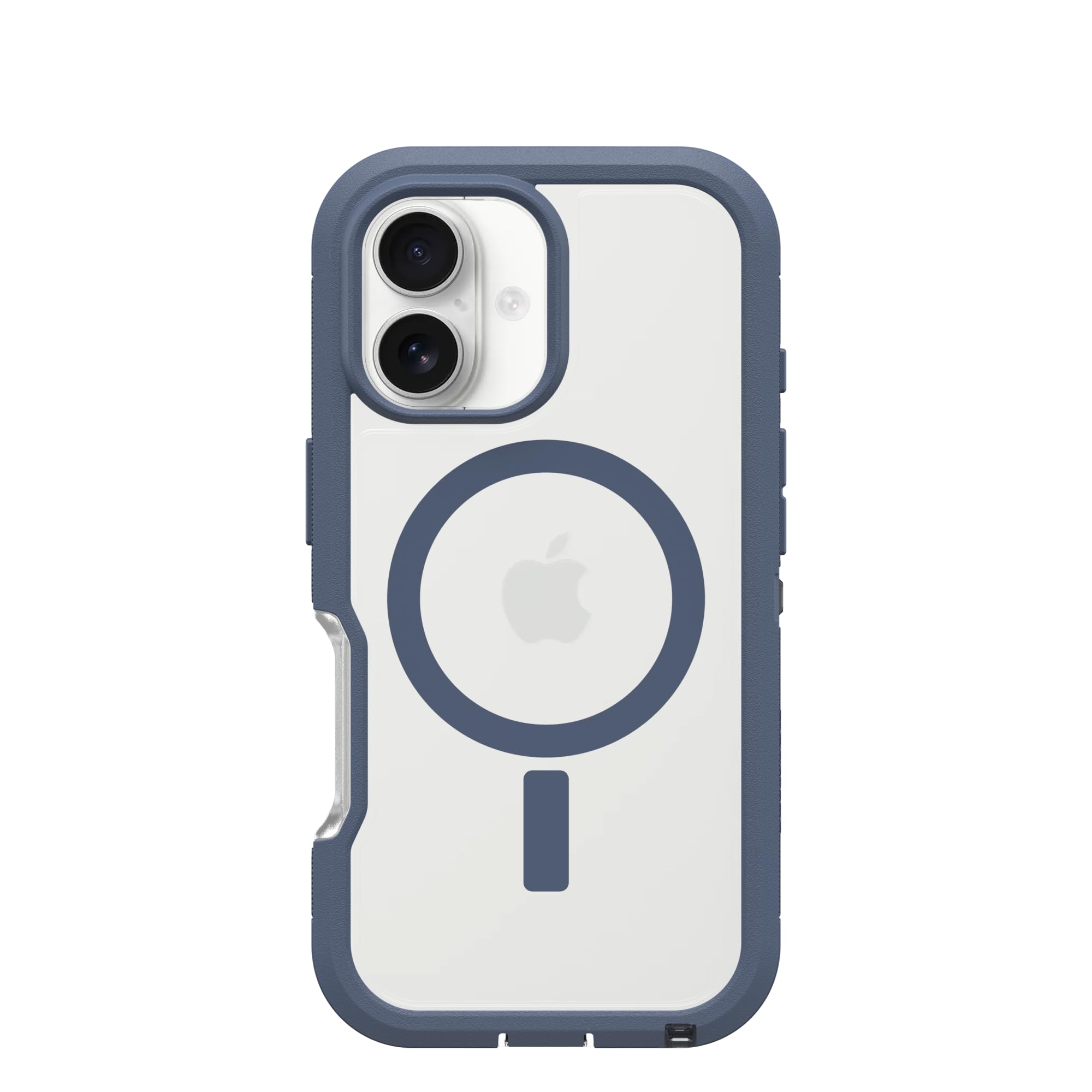 OtterBox Cover Defender XT MagSafe per iPhone 16, Trasparente/Blu