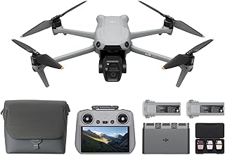 DJI Air 3S Fly More Combo (RC 2 Screen Remote Controller), 4K Drone | Drone With 1″ CMOS Wide-Angle & Medium Tele Camera for Adults, 4K/60fps, Omnidirectional Sensing, 3 Batteries