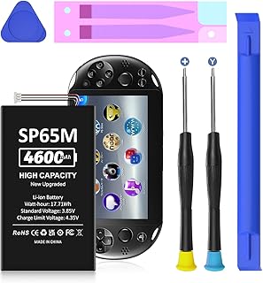 SHENMZ 4600mAh PS Vita 1000 Battery, 2026 Upgraded 0-Cycle + Tools | Replacement for PlayStation Vita PCH-1001/1006/PSV 1000 SP65M extends Usage time and Provides Safety Protection