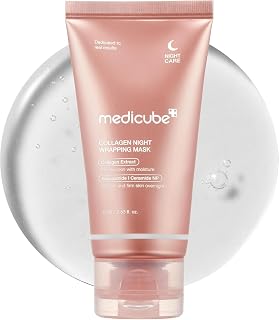 medicube Wrapping Mask Collagen Overnight Peel Off Facial Mask | Hydrates & Firms, Helps Improve Skin Tightening and Brightness, Hydrolyzed Collagen, Korean Skincare, 75ml