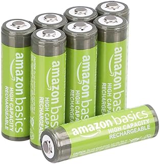 Amazon Basics AA High-Capacity Rechargeable Batteries (8-Pack) Pre-Charged