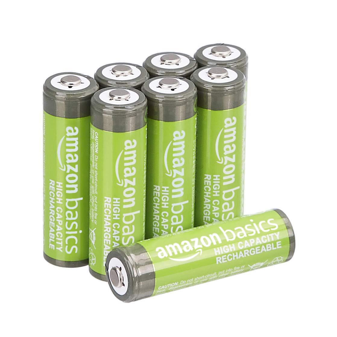 Amazon Basics AA High-Capacity Rechargeable Batteries (8-Pack) Pre-Charged