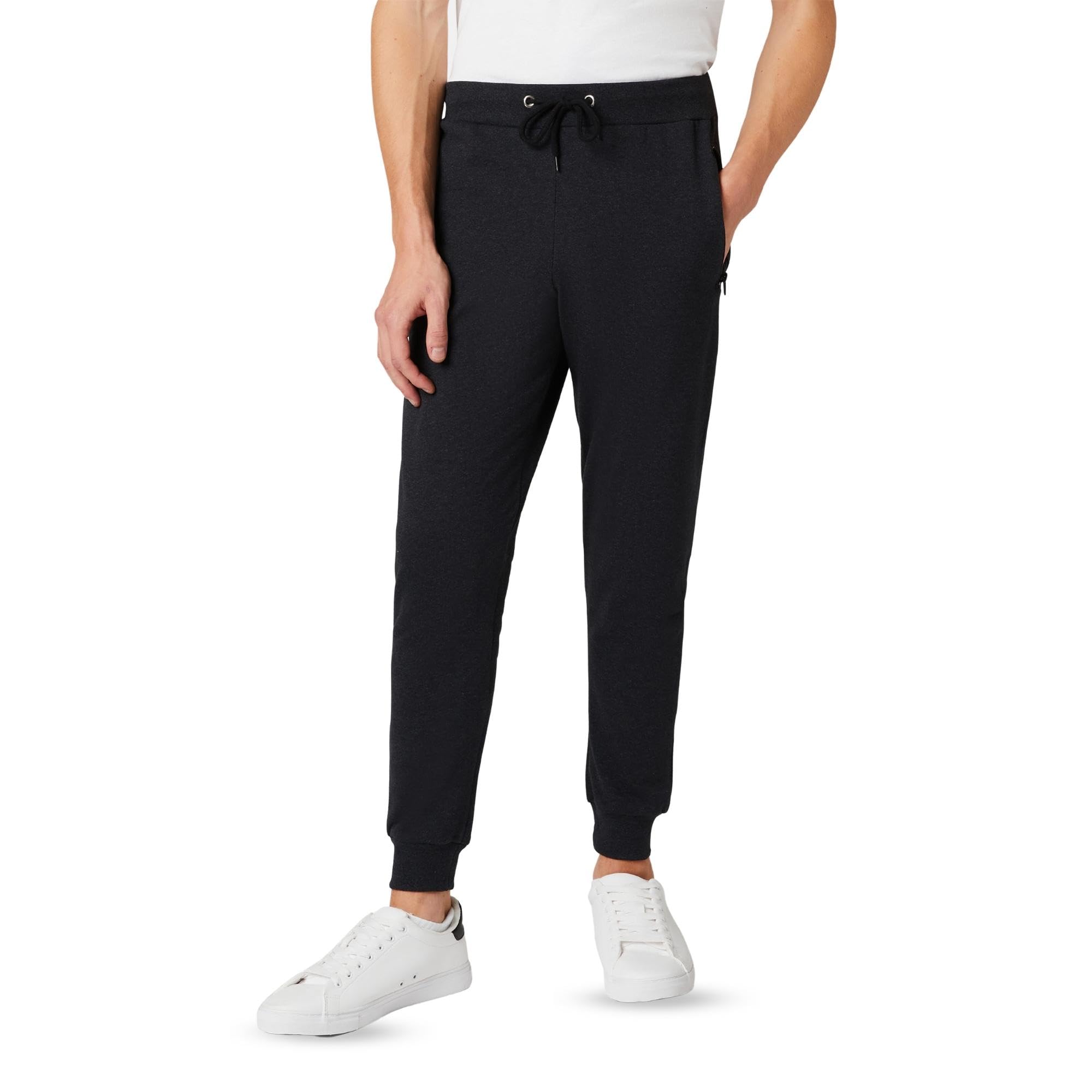 FM London, Slim Fit Jogging Bottoms for Men with Zip Pockets, Ideal for Everyday
