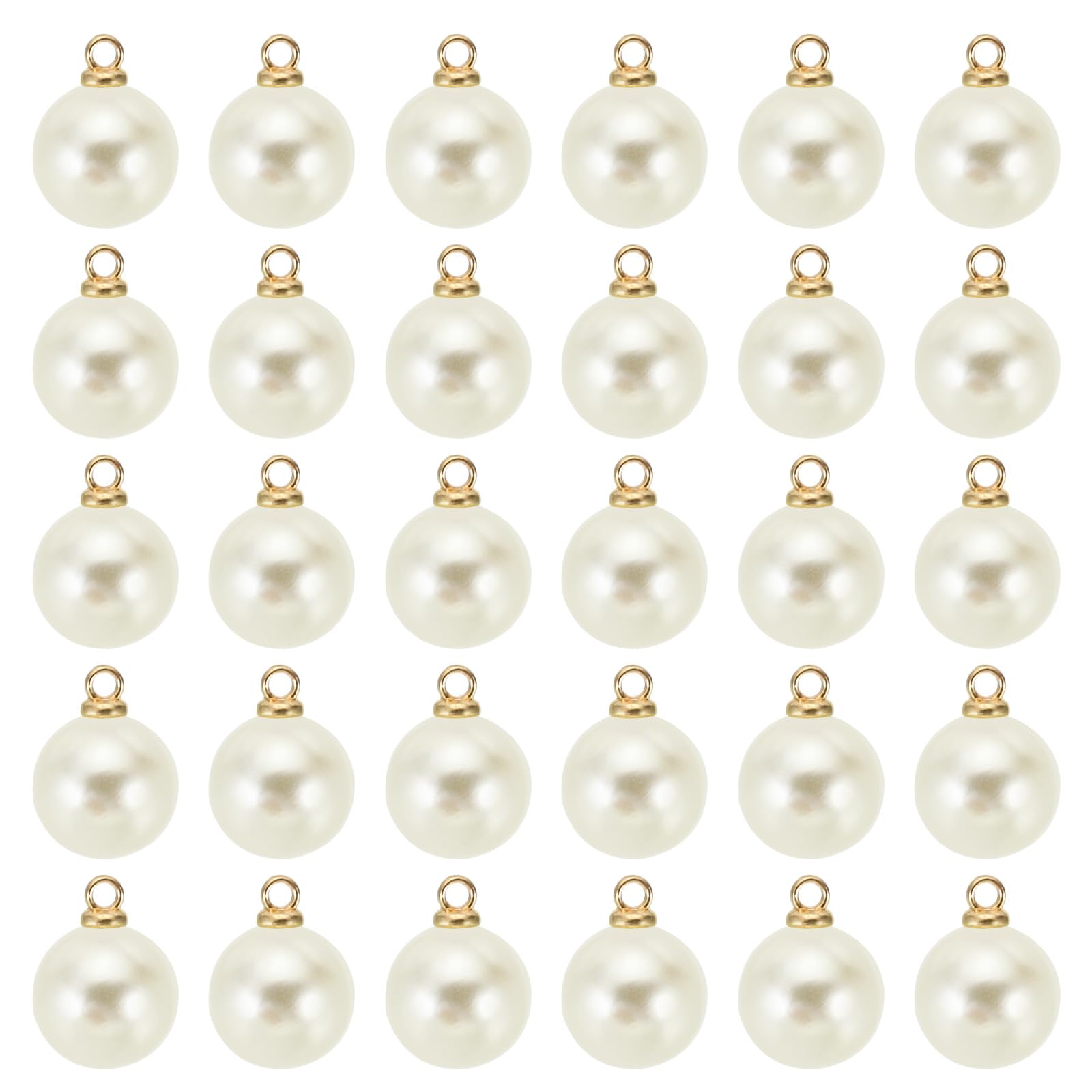 10mm Pearl Charm, 100pcs Pearl Beads Faux Pearl Pendant Charm Beautiful DIY for 