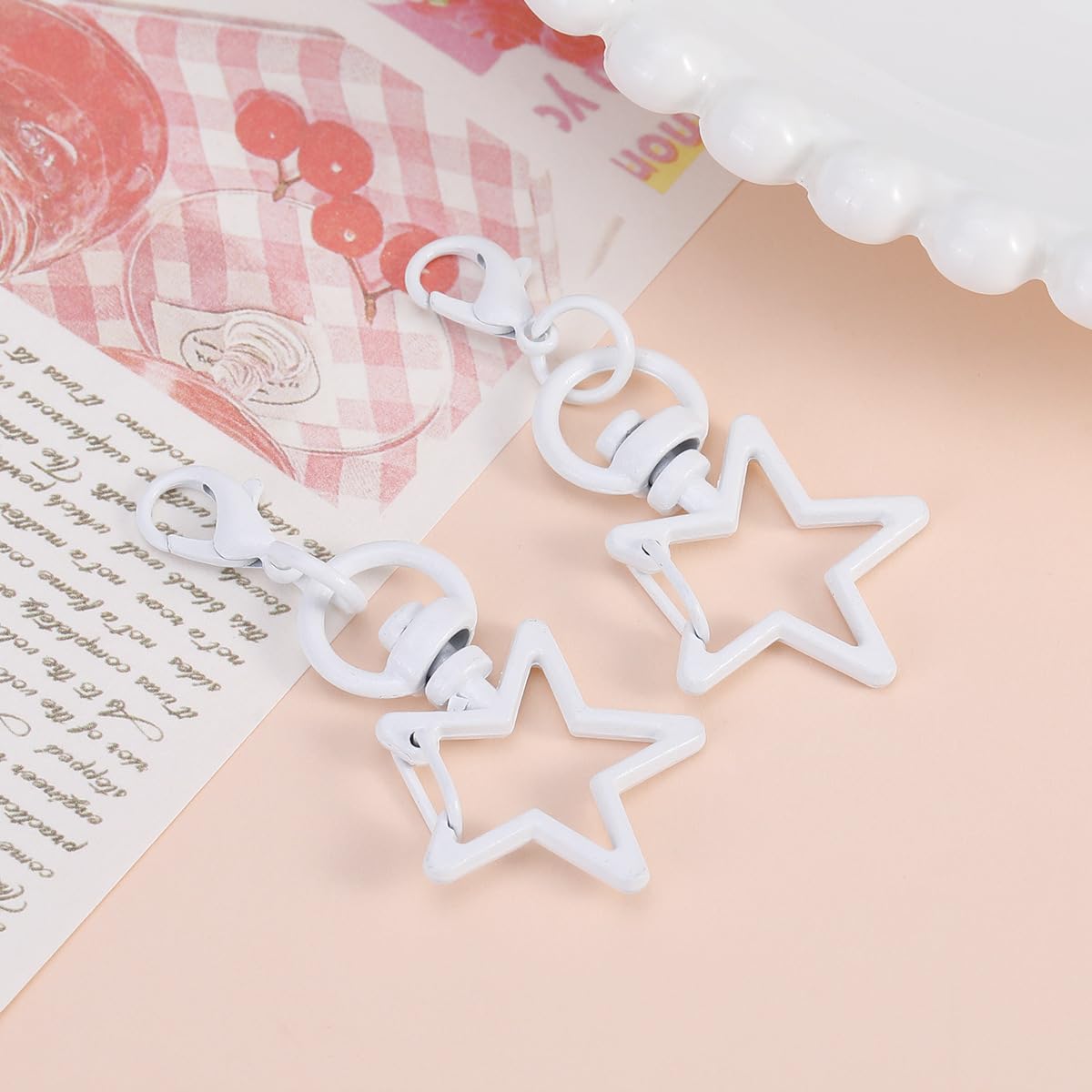 Rotating Star Keychain - Perfect DIY Craft Supplies with Lobster Claw Clasp, Cus