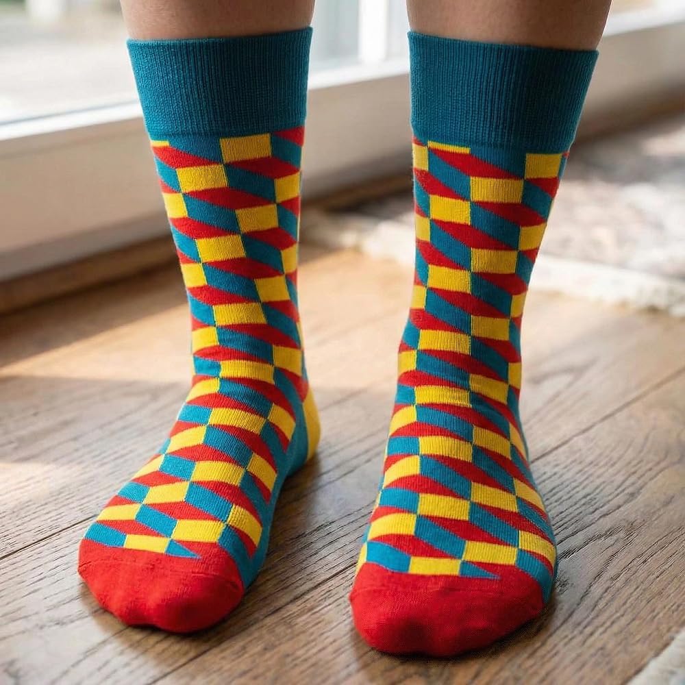 Fun Crazy Socks for Men Women - Colorful Fruits Food Patterned Funny Novelty Dre