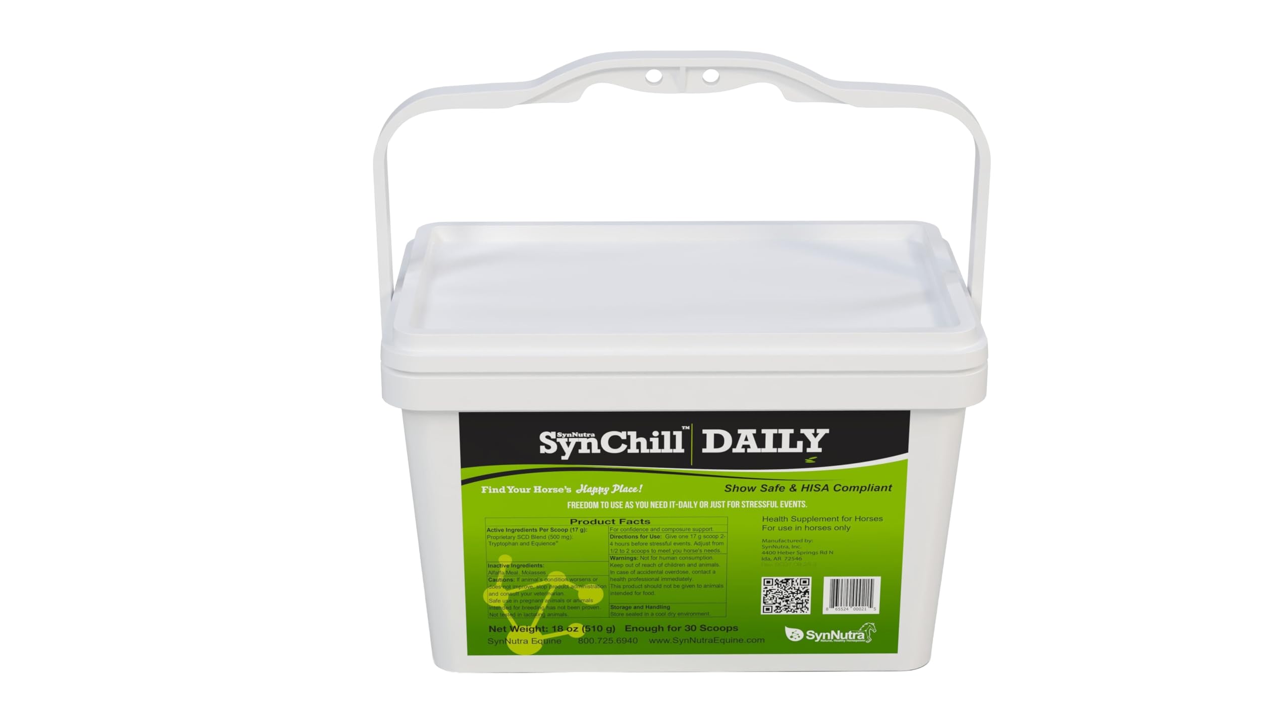 SynNutra SynChill Daily Pellets for Horses, 30 Doses | Show Safe • Daily confide