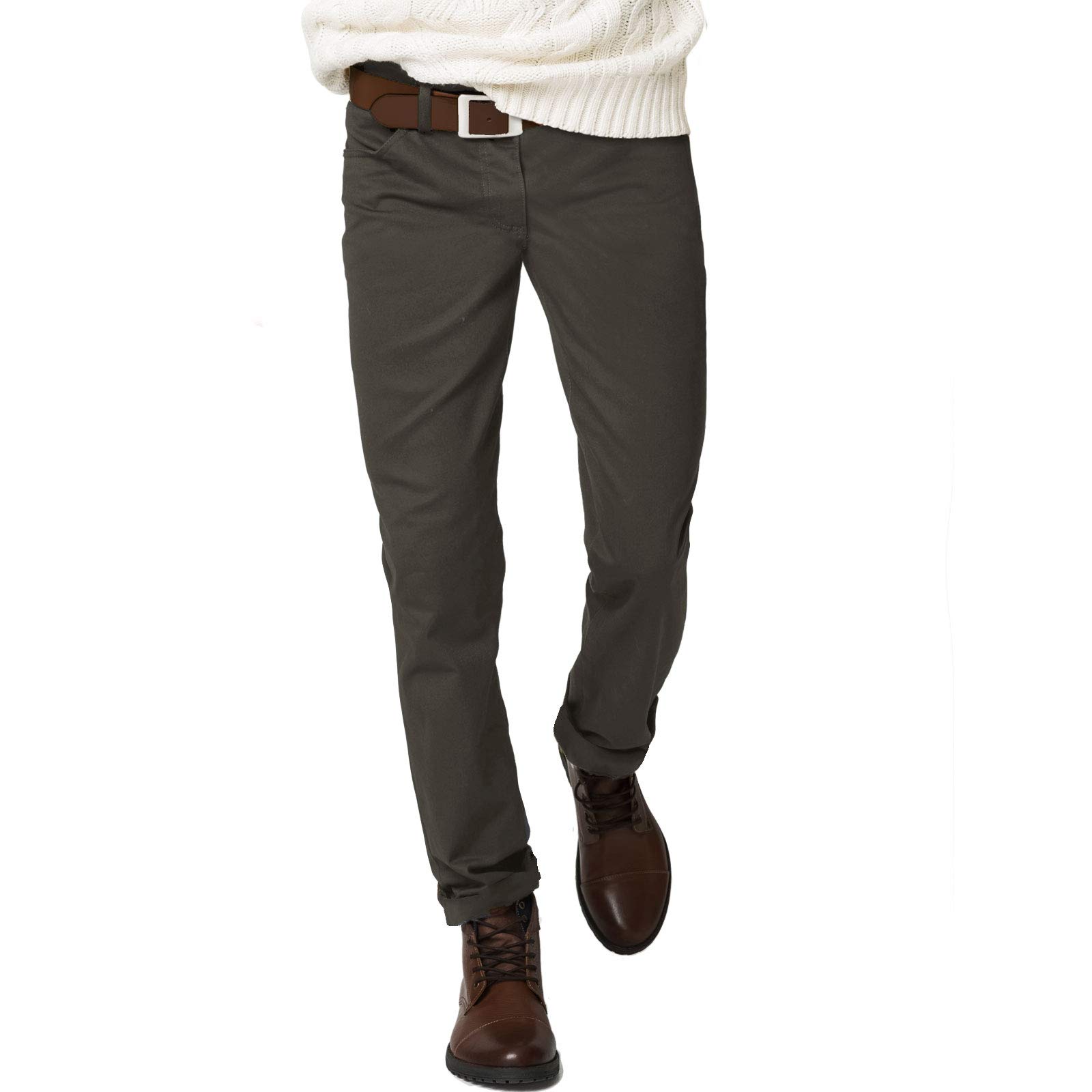 Toocool Men's Winter Regular Fit Sweat Jeans, Thermal Work Trousers, Fleece-Line