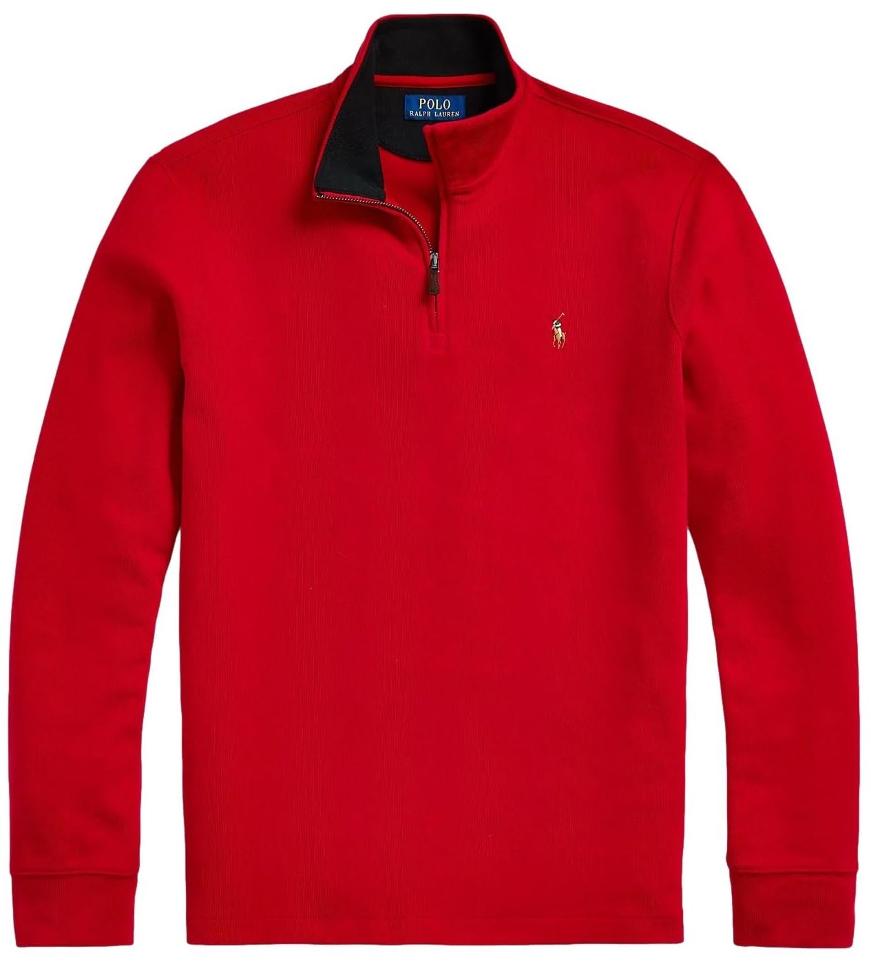 POLO RALPH LAUREN Maglione classico da uomo con cerniera a un quarto a coste, (C