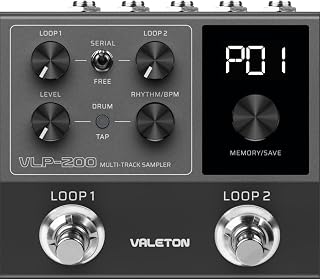 Valeton VLP-200 Multi-Track Sampler - Two full-featured loopers and a variety of drum rhythm patterns