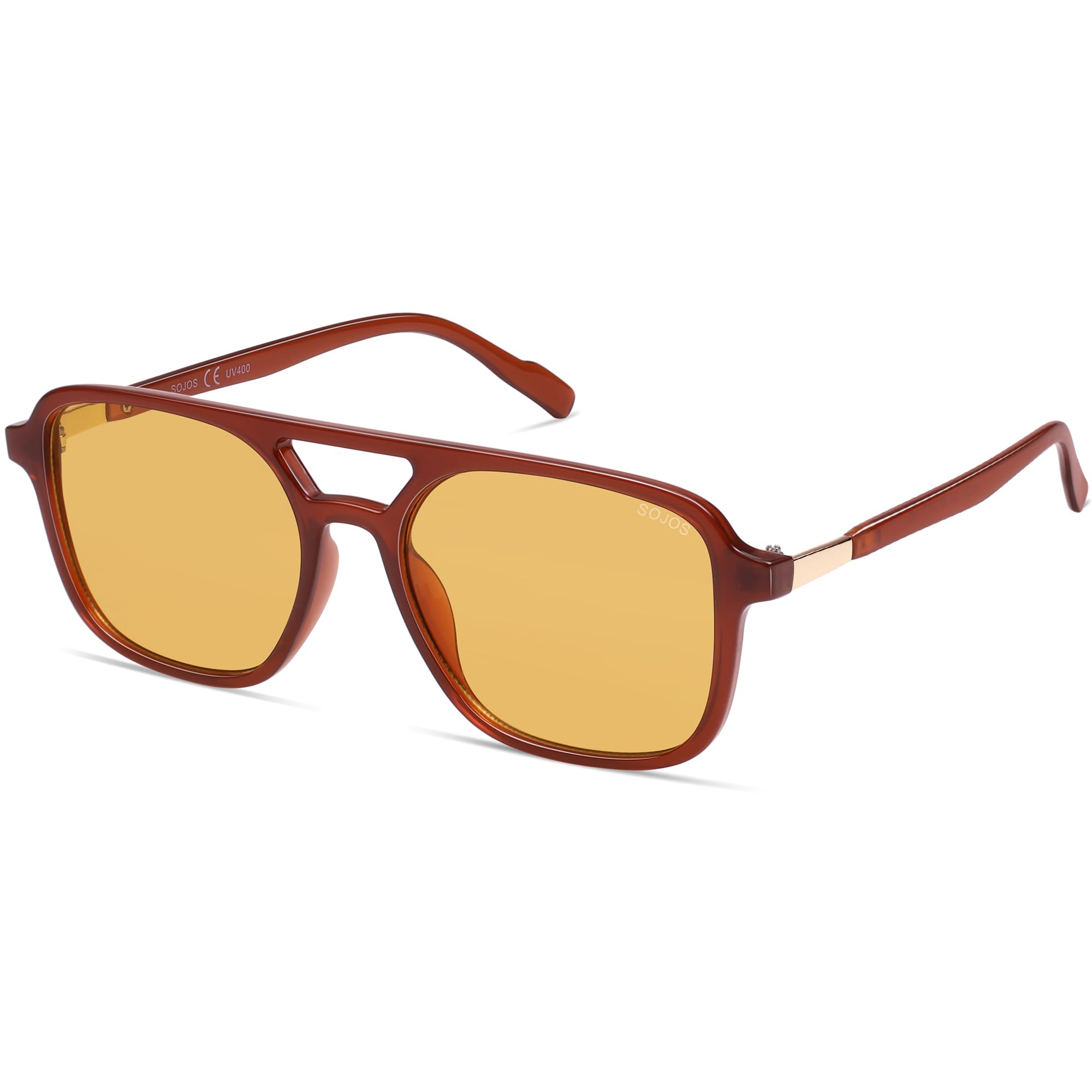 SOJOS SJ2202 Retro Vintage Rectangular Sunglasses for Men and Women