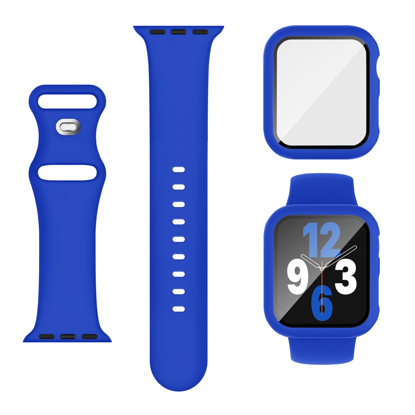Adorique 3 in 1 Sport Strap Compatible with Apple Watch 40mm 41mm 42mm 44mm 45mm