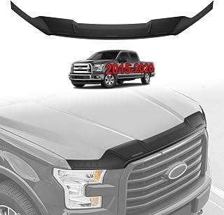 TripleAliners Hood Bug Deflector Protector for 2015-2020 Ford F-150 F150 | Hood Protector, Bug Deflector Shield Replacement, Flexible TPE Material, Easy to Install, Upgraded adhesion