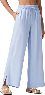 Willit Womens Wide Leg Beach Pants, UPF 50+ Lightweight Travel Quick Dry Sun Protection Trousers 29 in, 31 in