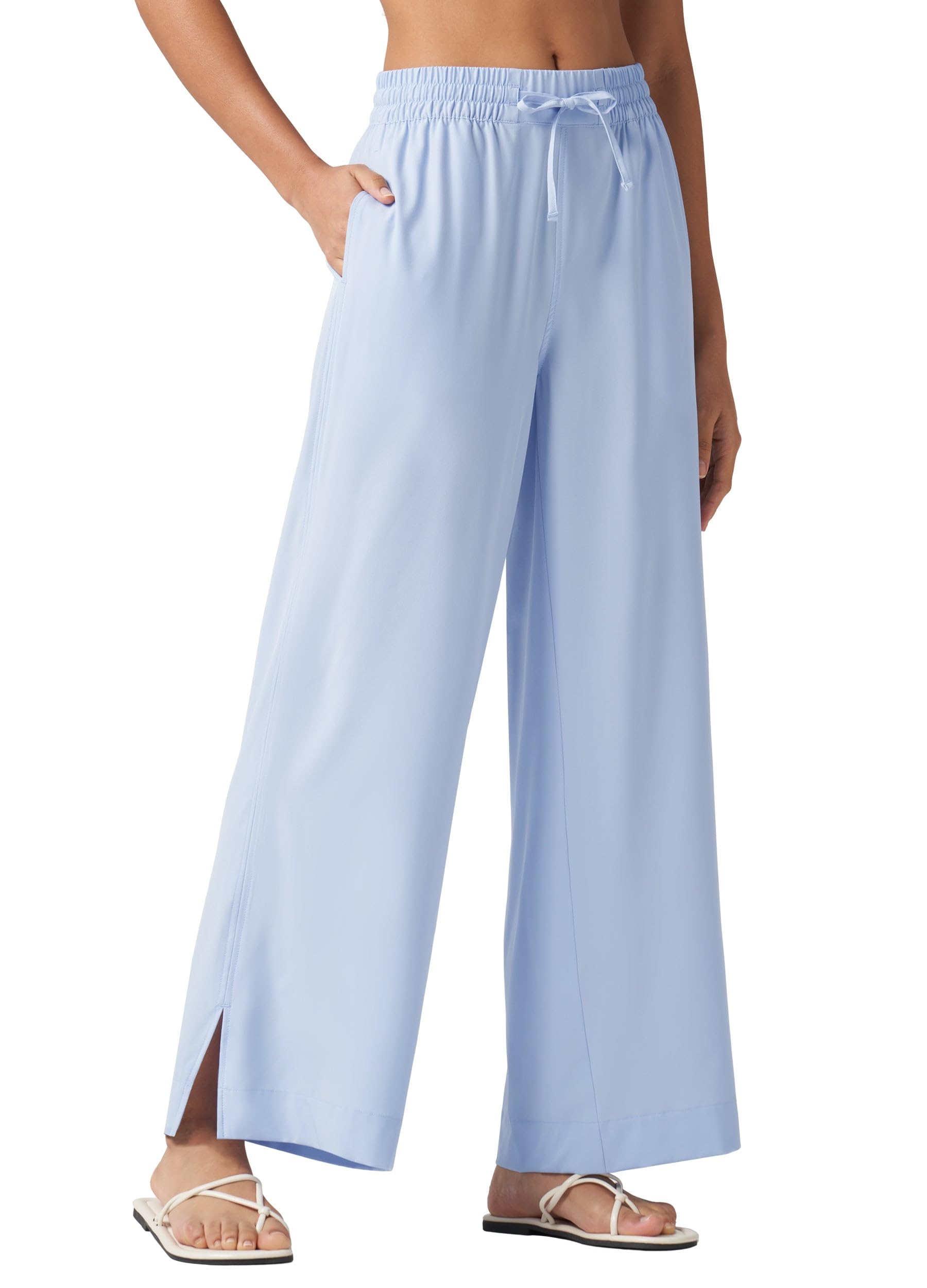 Willit Womens Wide Leg Beach Pants, UPF 50+ Lightweight Travel Quick Dry Sun Pro
