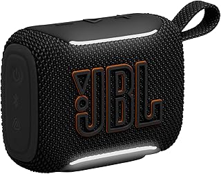 JBL Go 5, Ultra‑Portable Bluetooth Speaker, Waterproof, Black | Powerful JBL Pro Sound, AirTouch Pairing, Auracast, Ambient Edge Lighting, Bluetooth 6.0 and Up to 10‑Hour Playtime