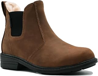 Comfy Moda Women's Waterproof Leather Lined Chelsea Ankle Boots