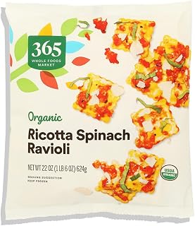 365 by Whole Foods Market, Organic Ricotta Spinach Ravioli, 22 Ounce, (Frozen)