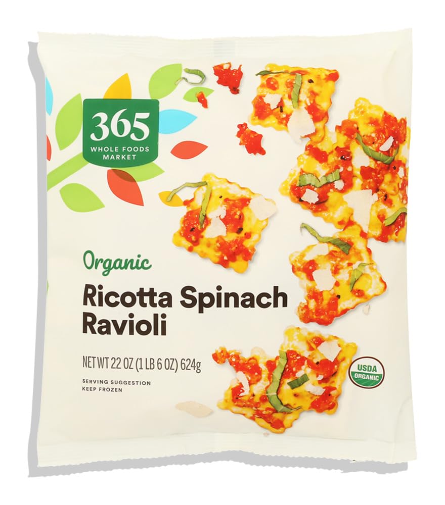 365 by Whole Foods Market, Organic Ricotta Spinach Ravioli, 22 Ounce, (Frozen)
