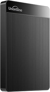 UnionSine Portable External Hard Drive 500GB Ultra-Thin 2.5" USB 3.0, SATA | HDD Storage for PC, Mac, Desktop, Wii U, Xbox, PS4 (Black)