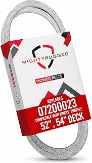 MightyRugged 07200023 Deck Belt for Ariens IKON XD 52, Gravely ZT X 52 | Fits Ariens IKON X, XL, XD 52, Zoom XL 54, Zoom 2552 serial 025000 up, Gravely ZT X, ZT XL 52/54 - 1/2" x 145.5"