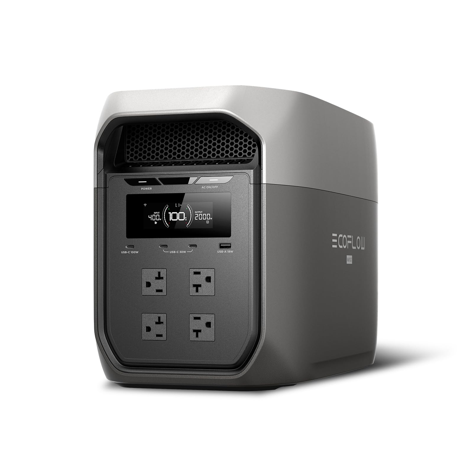 EF ECOFLOW DELTA 3 Max Portable Power Station, 2048Wh LFP Battery, 2400W | 3400W