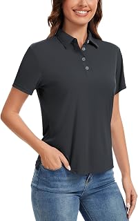 Womens Polo Shirts UPF 50+ Quick Dry Short Sleeve Collared Golf Shirt