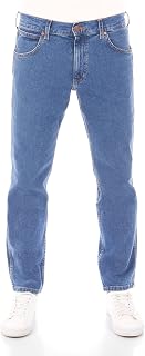 Wrangler Herren Jeans Greensboro Regular Fit Herrenhose Straight Blau W30 - W42