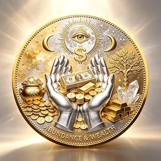 3D All-Seeing Eye Wealth Coin, Fortune Charm,Omniscient Protection,Repels Negativity,Breaks Obstacles,Guards Fortune, Pocket Men Gift