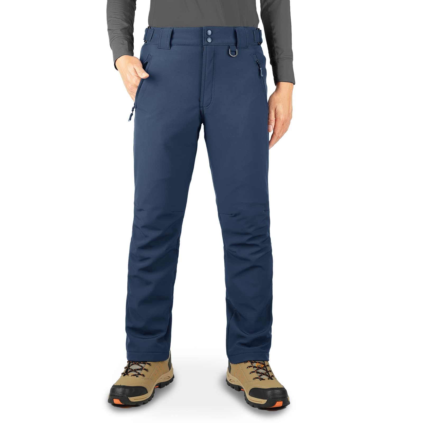 33,000ft Men's Waterproof Softshell Trousers Warm Fleece Lined Ski Pants
