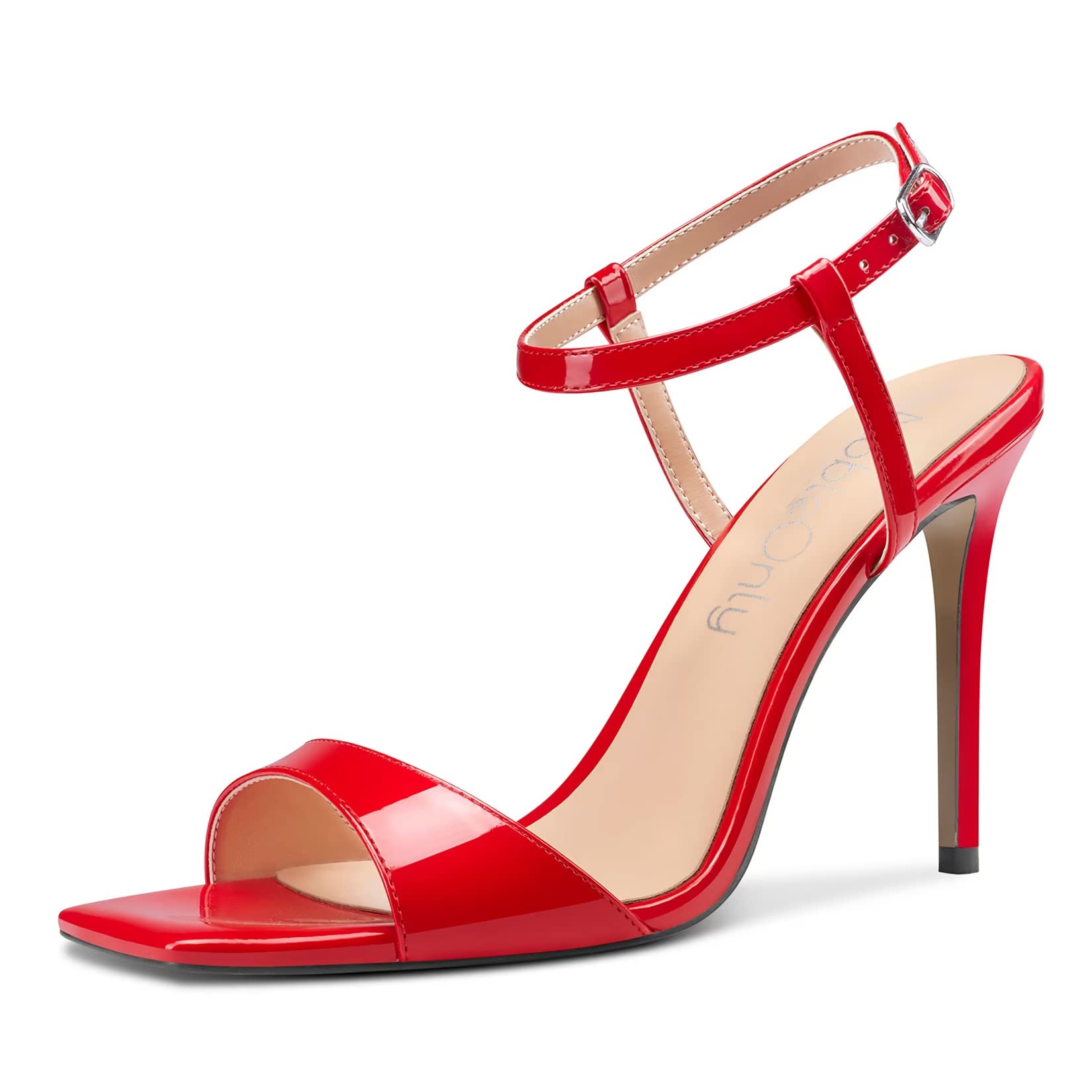 NobleOnly Women's High Heel High Heel Open Toe Sandals Strap Ankle Slingback Wed