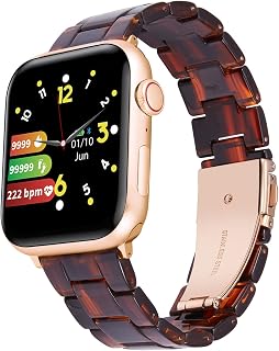 BINLUN Band Compatible with Apple Watch Band 38mm 40mm 41mm 42mm 44mm 45mm 46mm 49mm for Women Resin Band Compatible with iWatch Series 12 11 10 9 8 7 6 5 4 3 2 1 SE Ultra in Lightweight Stylish