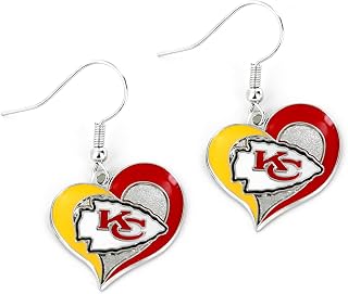 NFL Swirl Heart Earrings