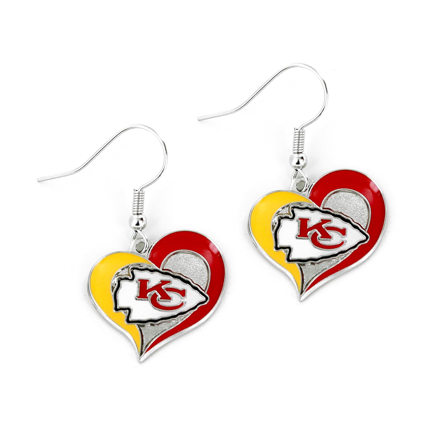 NFL Swirl Heart Earrings