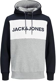 JACK & JONES Jjelogo Noos Men's Hooded Sweatshirt, Navy Blazer/Fit: Reg., XS