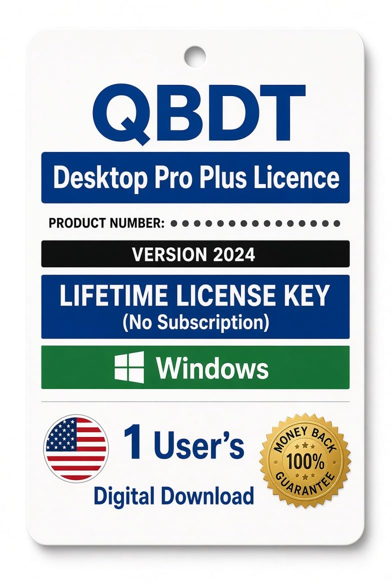 Quick-Book Desktop Pro "Plus" 2024 | 1 User | LIFETIME Version | NO DVD | Amazon