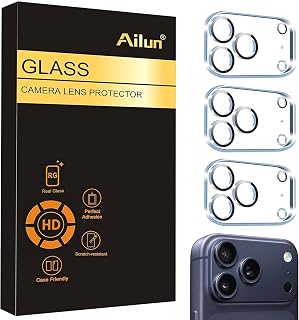 Ailun 3 Pack Camera Lens Protector for iPhone 17 Pro Max, Tempered Glass | Tempered Glass, Ultra HD, Anti-Scratch, Case Friendly